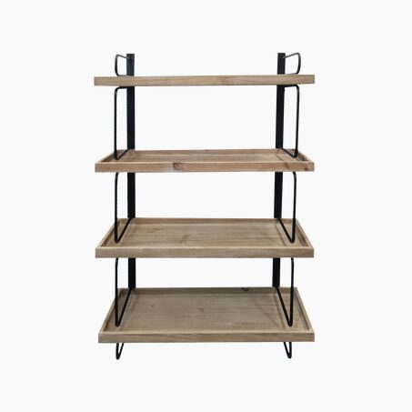 4MURS Etagère en bois INES coloris noir et bois
