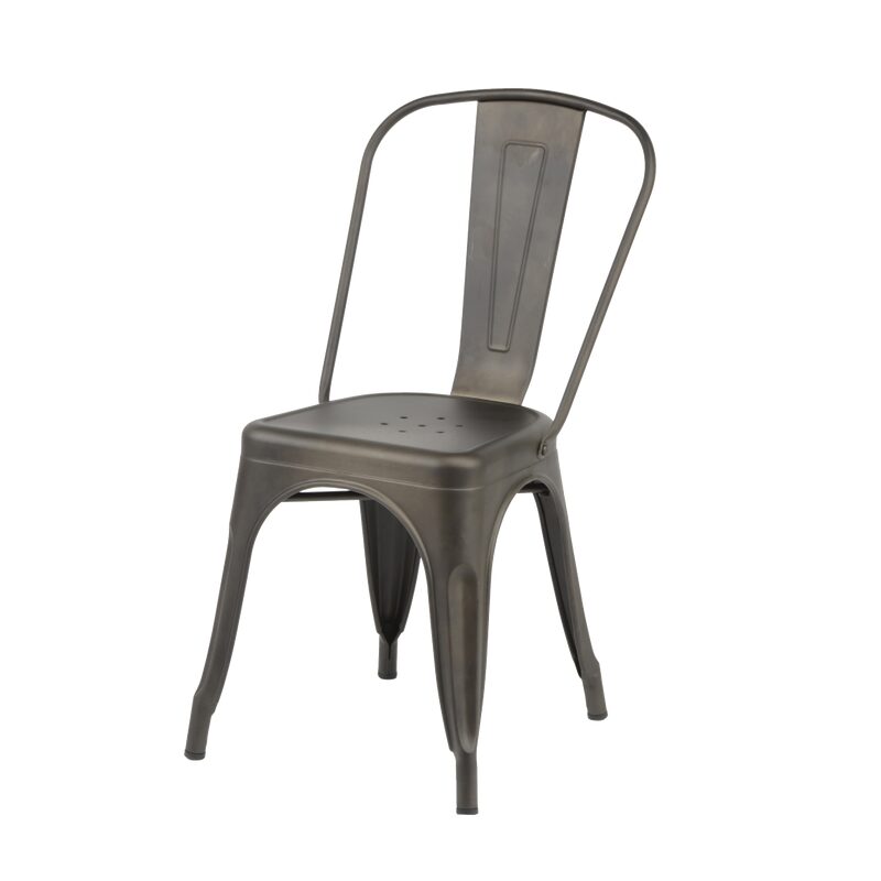 Chaise KRAFT coloris gris acier