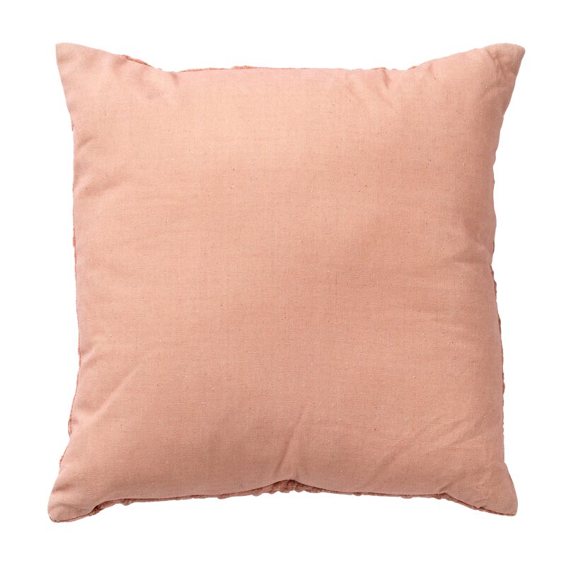 Coussin HEAVEN coloris rose orangé 45 x 45 cm