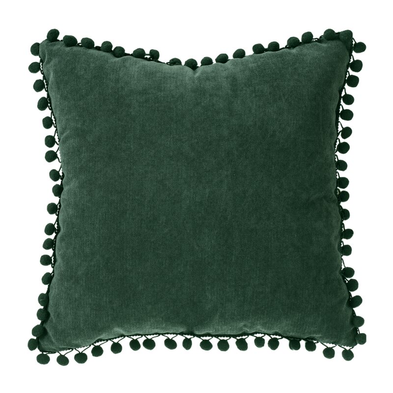 Coussin BOMMEL coloris vert cèdre 40 x 40 cm