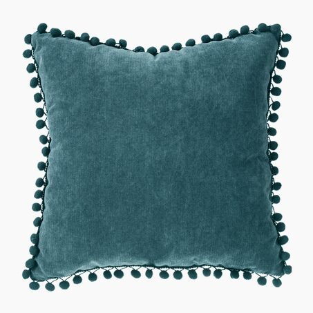 Coussin BOMMEL coloris vert canard 40 x 40 cm