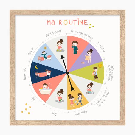 4MURS Tableau embelli MA ROUTINE coloris multicolore