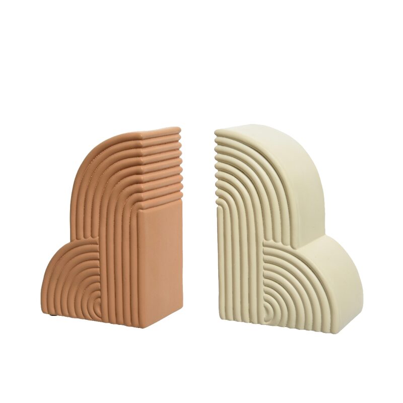 Serre-livres HOLDA coloris terracotta et blanc