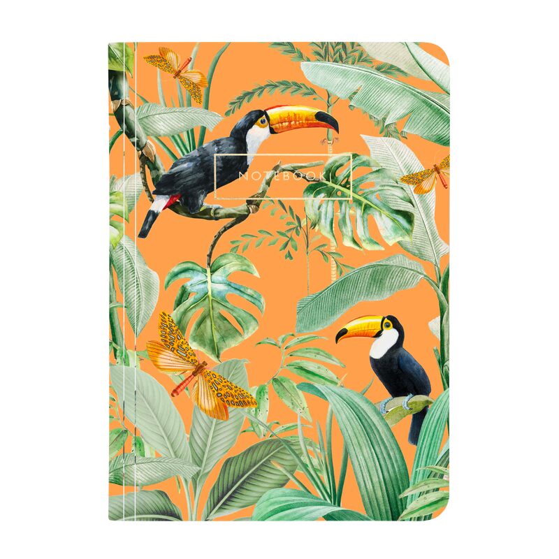 Carnet FLIRTING TOUCANS coloris orange