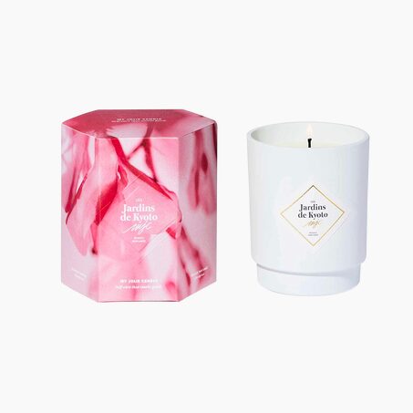 MY JOLIE CANDLE Bougie bijoux LES SURPRENANTES JARDINS DE KYOTO blanc