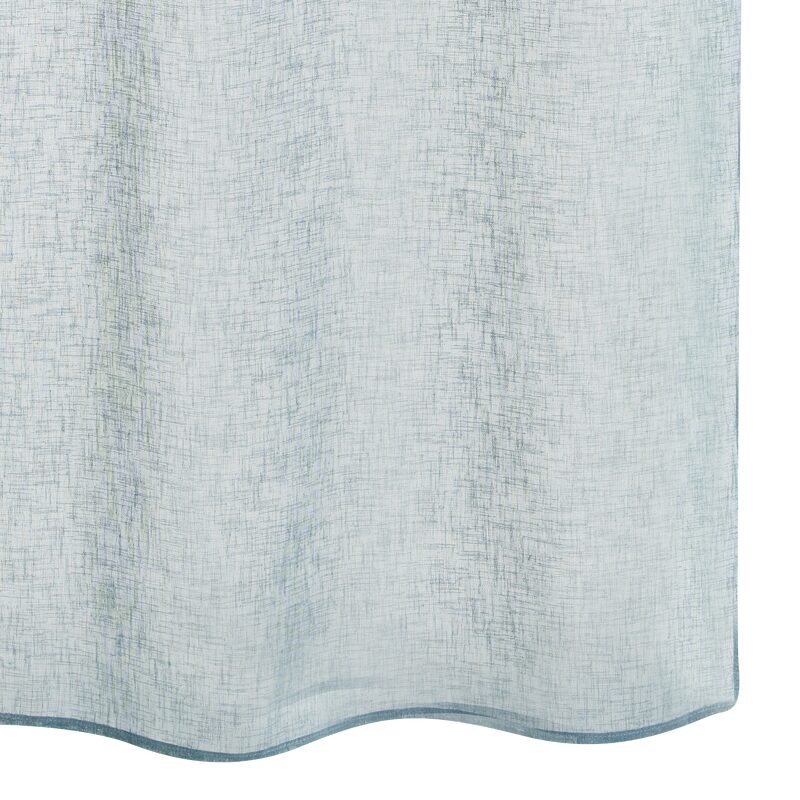 Voilage LOOM coloris bleu métal 140 x 240 cm