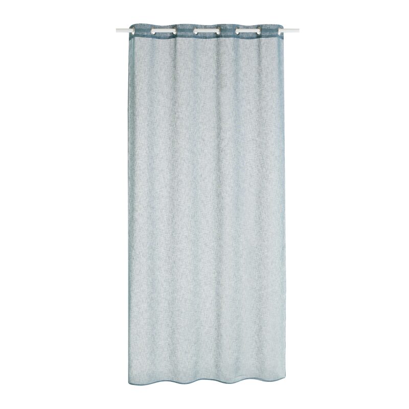 Voilage LOOM coloris bleu métal 140 x 240 cm
