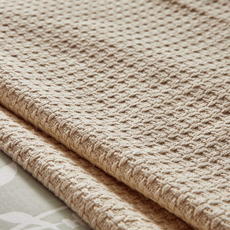 Plaid coton AMARILYS coloris ivoire