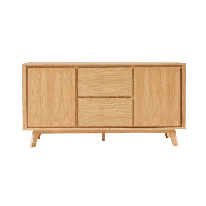 Buffet FIGARI coloris chêne clair hauteur 82 cm