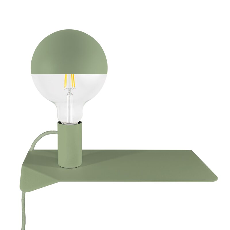 Lampe à poser COMBO coloris vert de gris 17,8 x 30 cm
