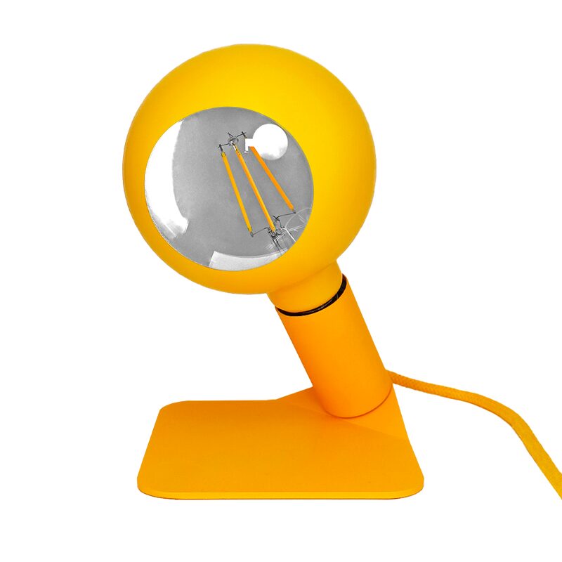 Lampe à poser IRIDE coloris jaune orange 17,8 x 14 cm