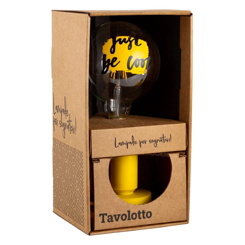 Lampe à poser TAVOLOTTO coloris jaune 24,5 x 12,5 cm