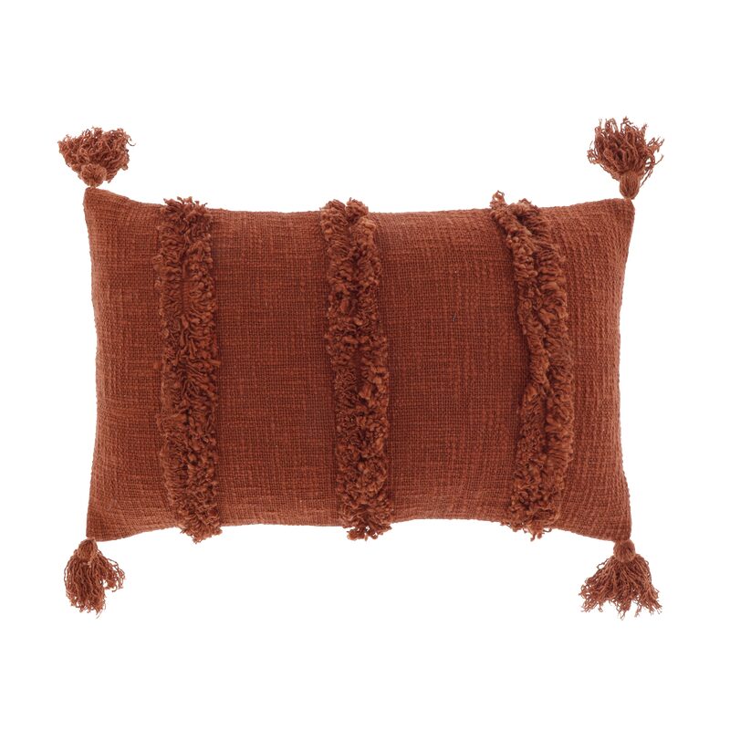 Coussin PALMA coloris terracotta 30 x 50 cm