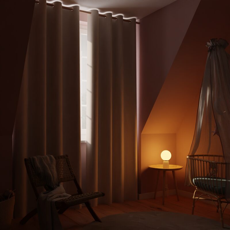 Rideau occultant GLOOM coloris écru 140 x 240 cm