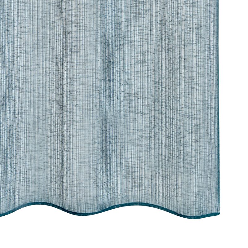 Voilage INA coloris bleu paon 140 x 240 cm