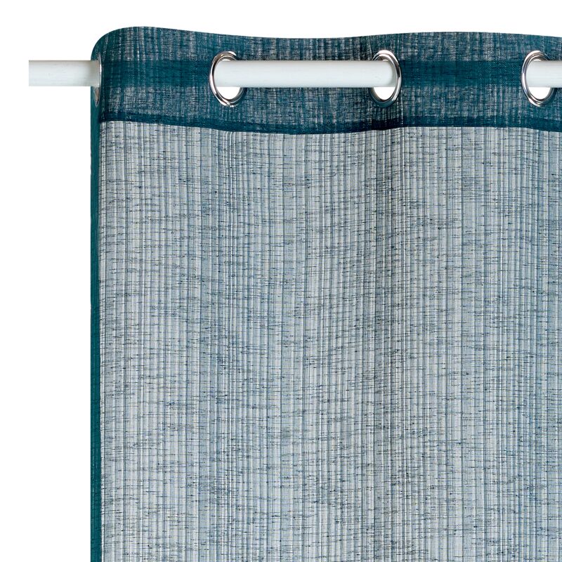Voilage INA coloris bleu paon 140 x 240 cm