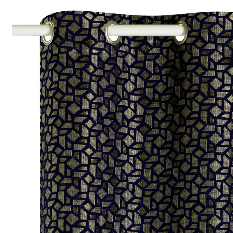Rideau TATIANA coloris bleu nuit 140 x 260 cm