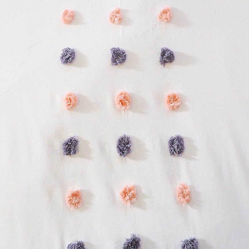 Parure de lit en toile de coton POUPIE coloris blanc 260 x 240 cm