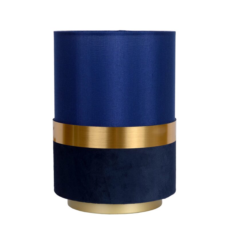 Lampe à poser TUSSE coloris Bleu et doré 22 x 15 cm
