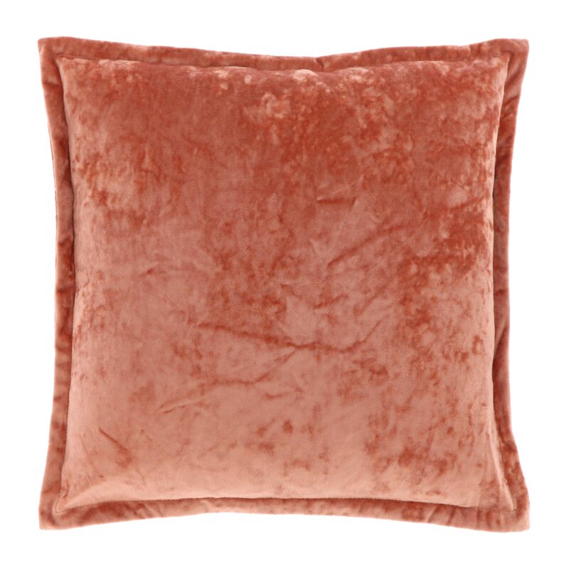 Coussin TATUM coloris pêche 45 x 45 cm