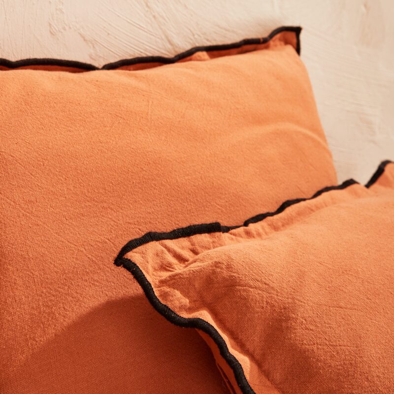 Coussin ISABEL coloris orange 50 x 50 cm