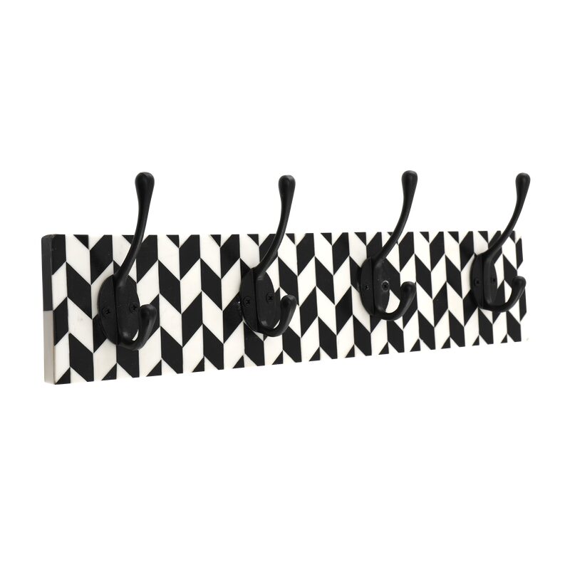 Patère COCO coloris noir et blanc