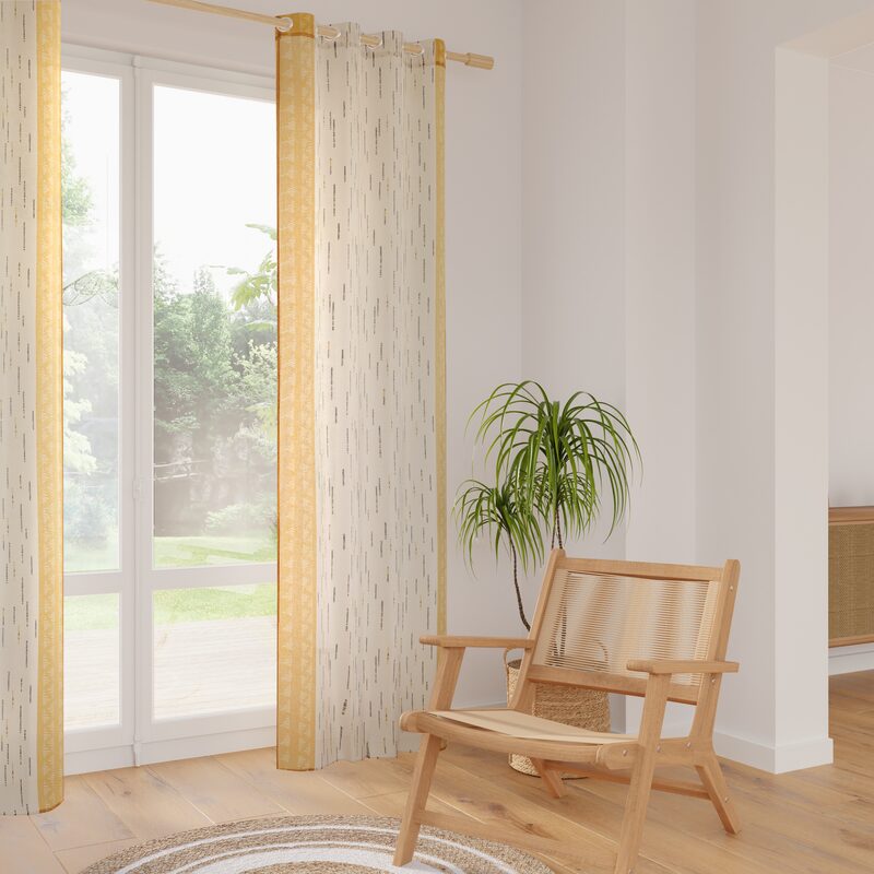 Voilage AYSSA coloris ocre 140 x 240 cm