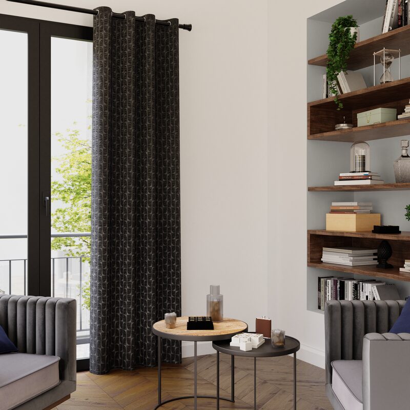 Rideau RUMI coloris anthracite 140 x 260 cm