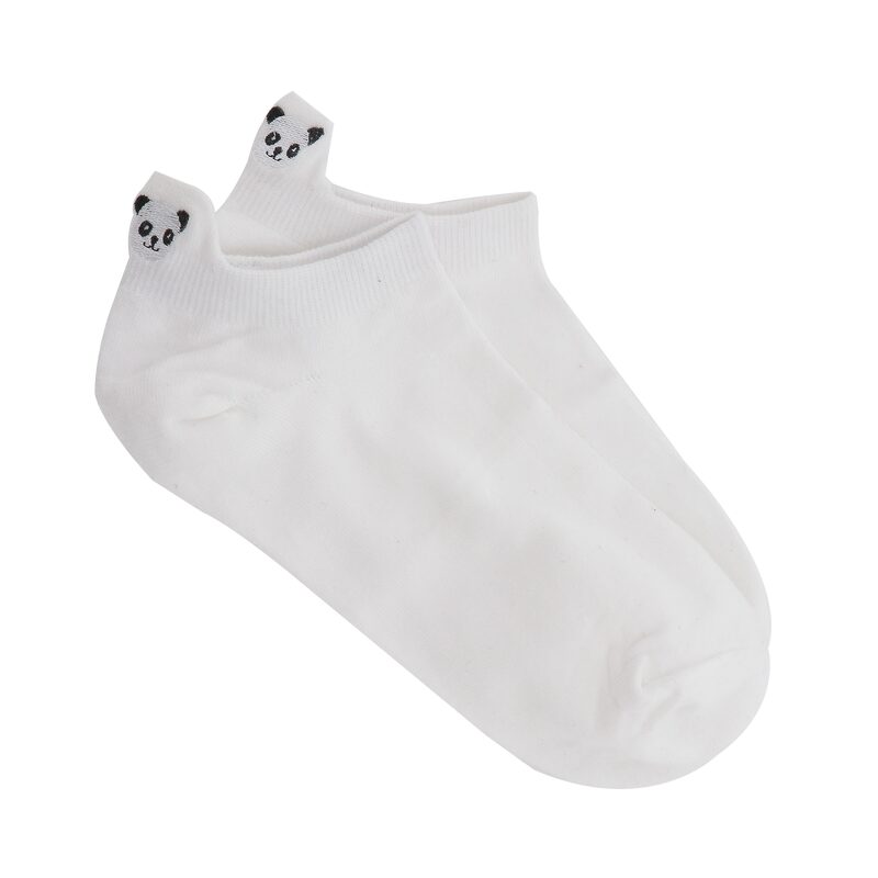 Chaussettes LANGUETTE PANDA coloris blanc