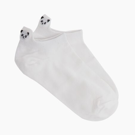 Tites Chaussettes Chaussettes LANGUETTE PANDA coloris blanc