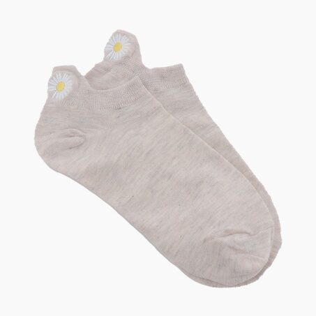 Tites Chaussettes Chaussettes LANGUETTE FLEUR coloris beige