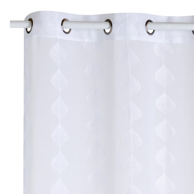 Voilage CAMILIA coloris blanc 140 x 250 cm