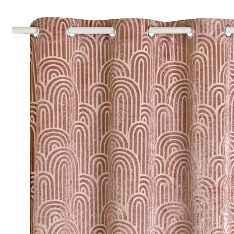 Rideau AGATE coloris rose pâle 135 x 240 cm
