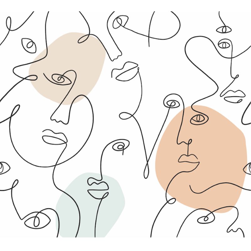 Papier peint panoramique XL VISAGES XL 300 x 270 cm