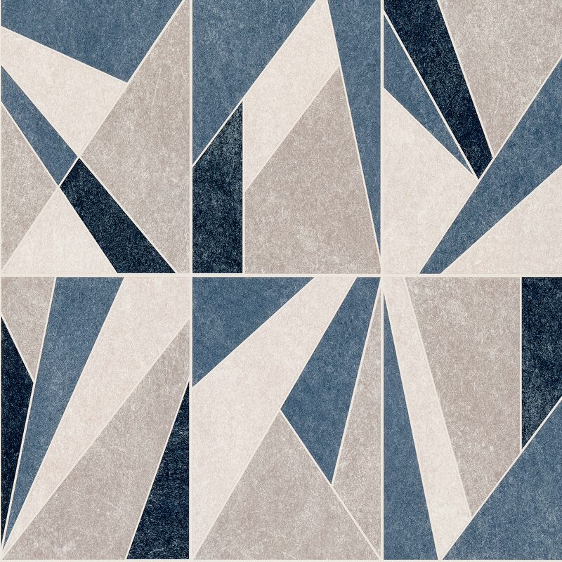 Papier peint intissé DAVENPORT coloris bleu grisé