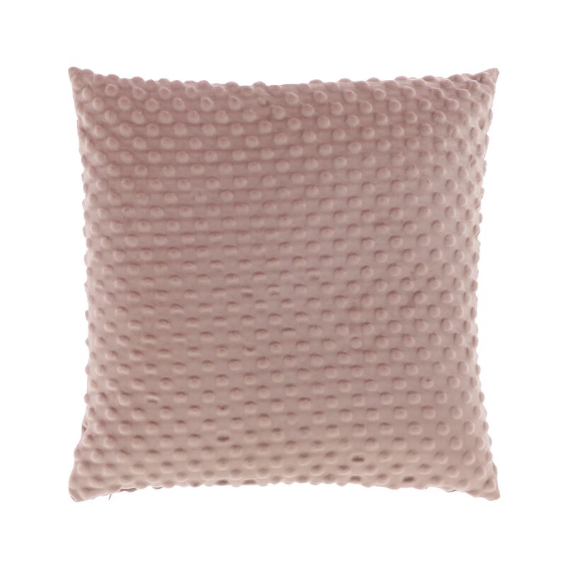 Coussin KANZA coloris vieux rose 45 x 45 cm