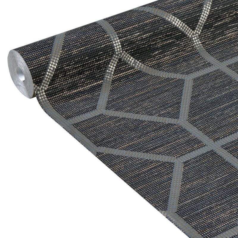 Papier peint intissé KHAN DESIGN coloris anthracite