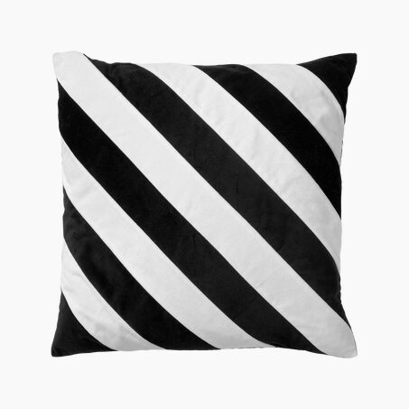 Coussin ELBY coloris noir/blanc 45 x 45 cm