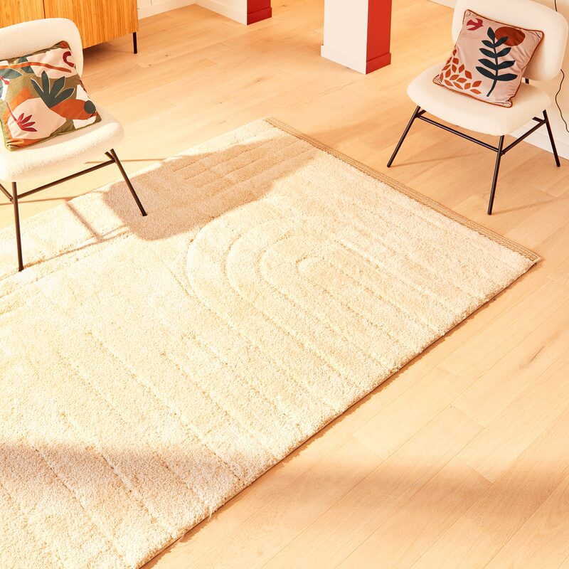 Tapis MANSOUR coloris blanc 160 x 230 cm