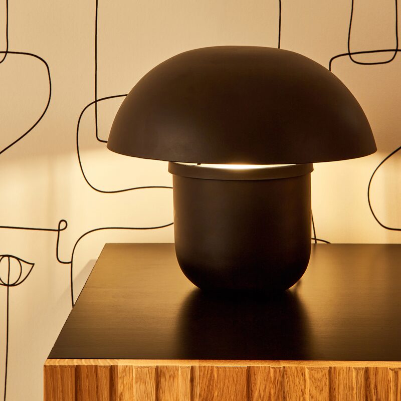 Lampe à poser CHAMPART coloris noir 25 x 29 cm