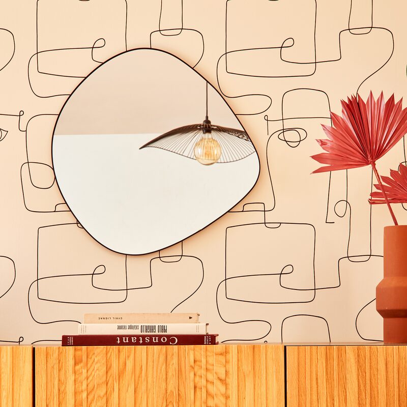 Miroir en métal ENZO 59,5 x 59 cm