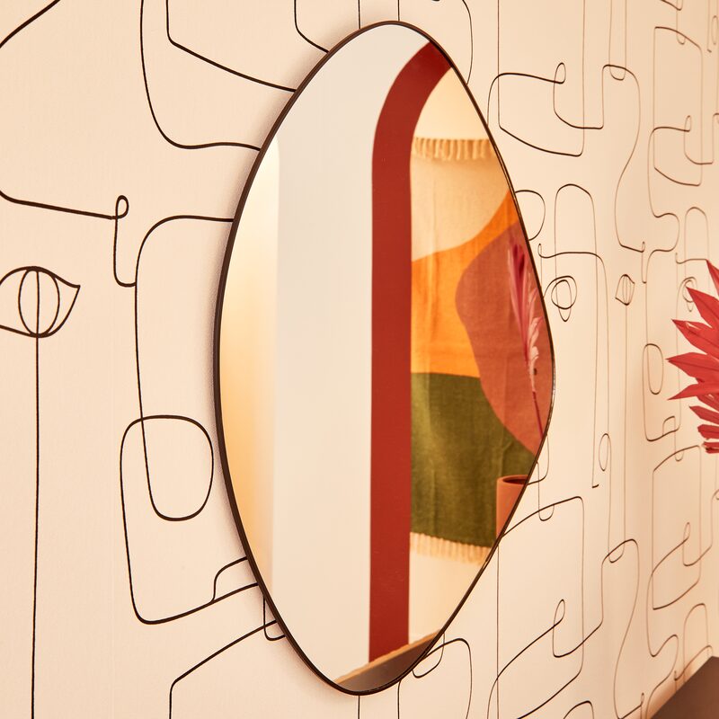 Miroir en métal ENZO 59,5 x 59 cm