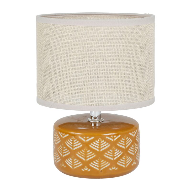 Lampe à poser MALIA coloris moutarde 21 x 16 cm