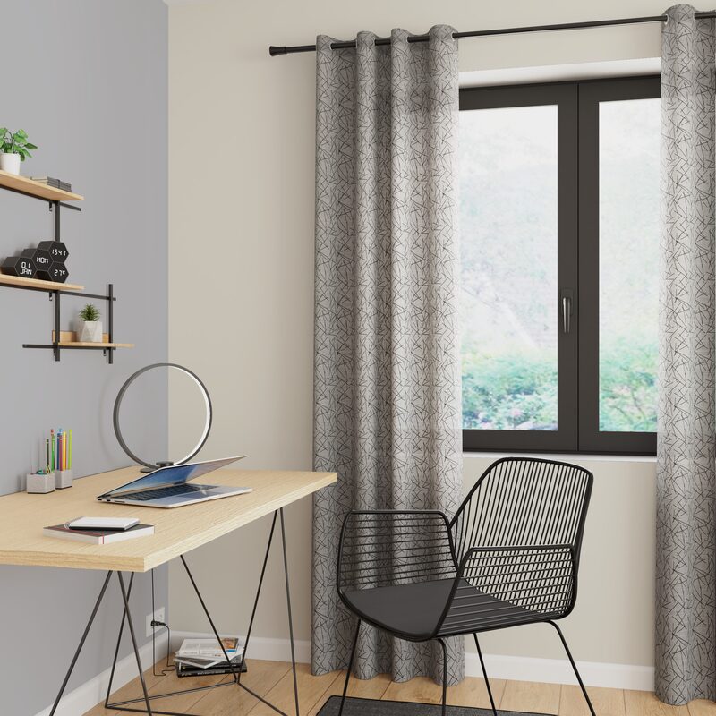 Voilage HALO coloris gris 140 x 240 cm