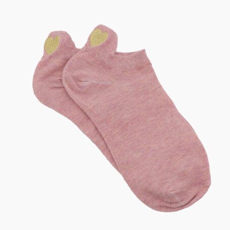 Tites Chaussettes Chaussettes LANGUETTE COEUR coloris rose