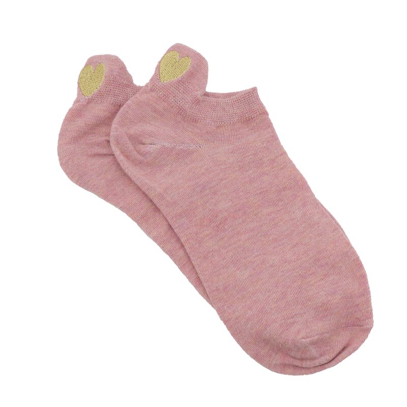 Chaussettes LANGUETTE COEUR coloris rose