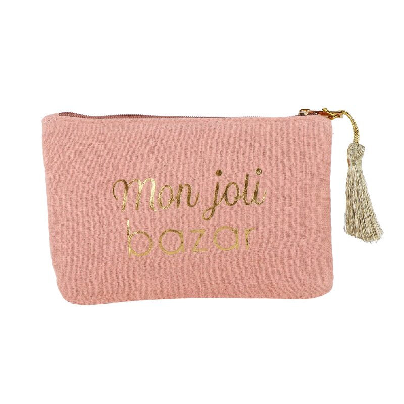 Pochette MON JOLI BAZAR coloris vieux rose