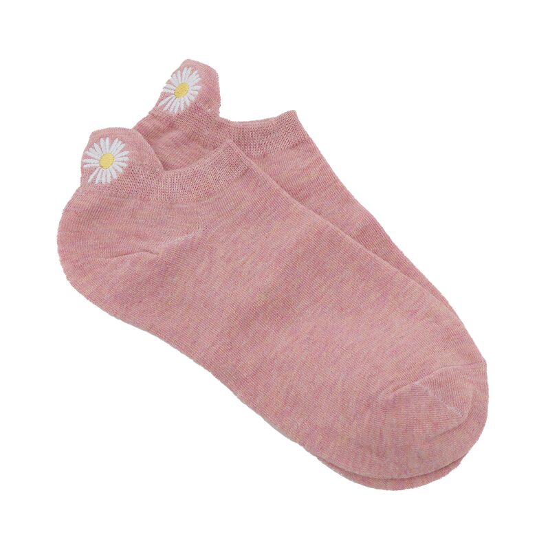 Chaussettes LANGUETTE FLEUR coloris rose