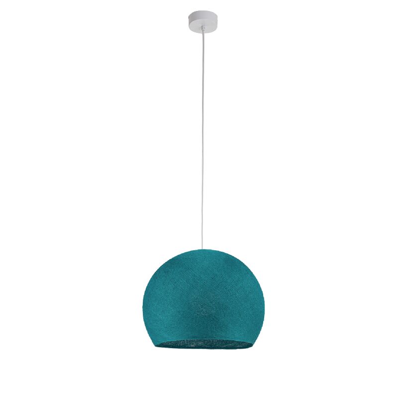 Suspension COUPOLE coloris bleu paon 36 cm