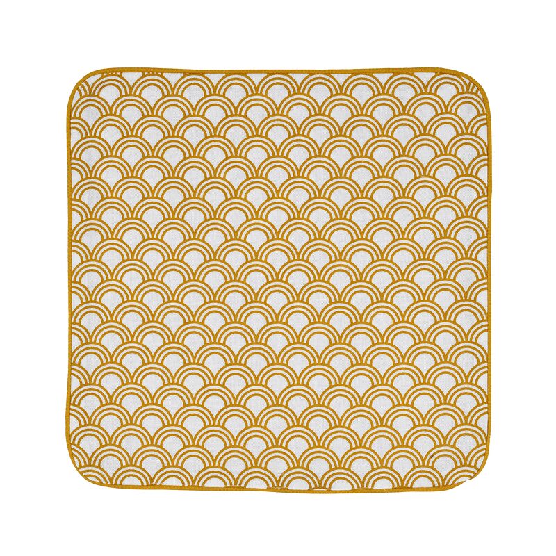 Housse de coussin IBIZA coloris jaune 40 x 40 cm